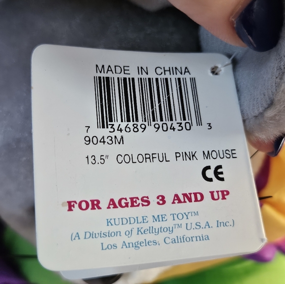 Kuddle Me Toys Grey Mouse (13.5") - Picture 8 of 8